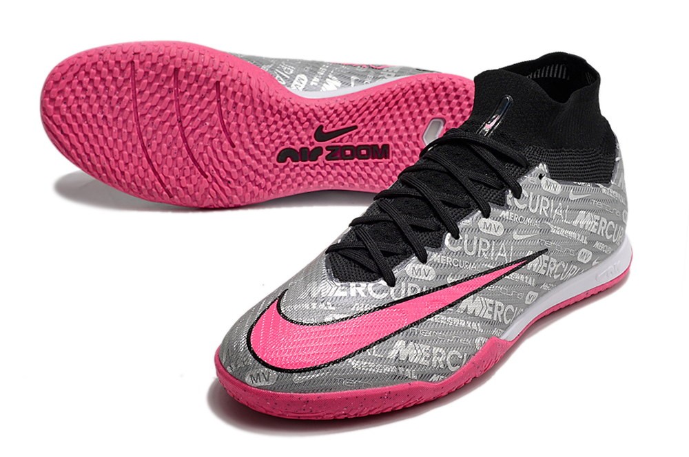 Nike Zoom Mercurial Superfly 9 IC Indoor XXV - Metallic Silver/Hyper Pink/Black
