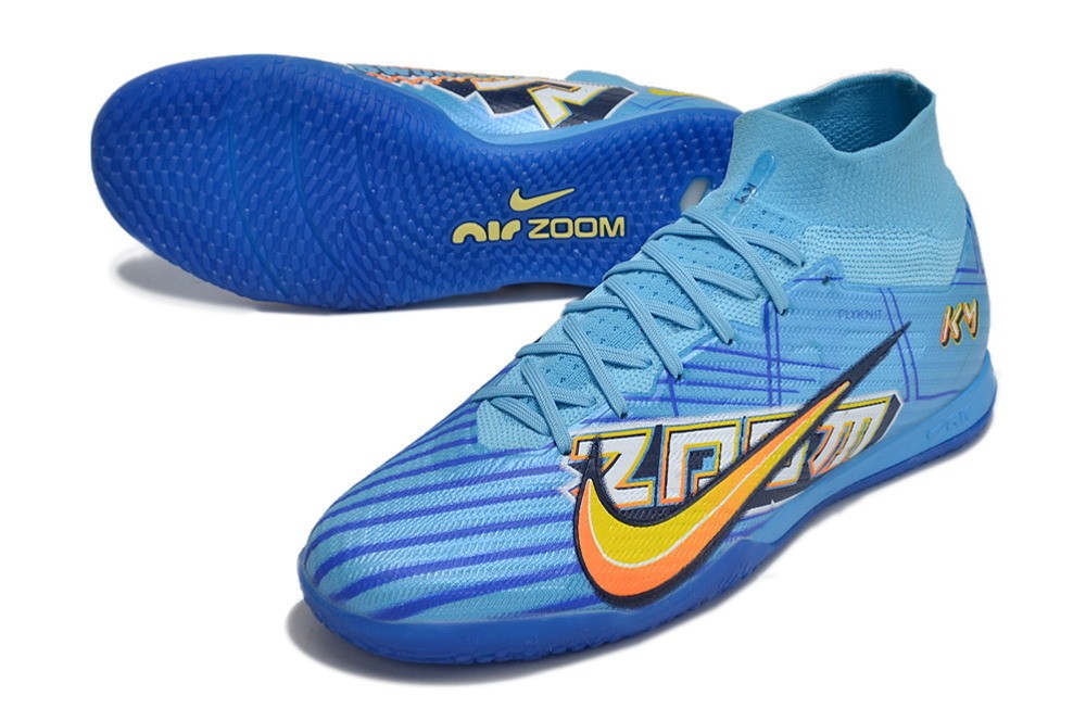 Nike Zoom Mercurial Superfly 9 KM Mbappe Pack Elite IC Indoor - Blue/White