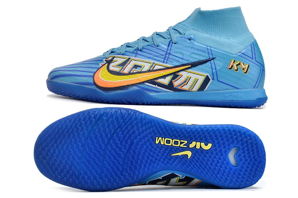 Nike Zoom Mercurial Superfly 9 KM Mbappe Pack Elite IC Indoor - Blue/White
