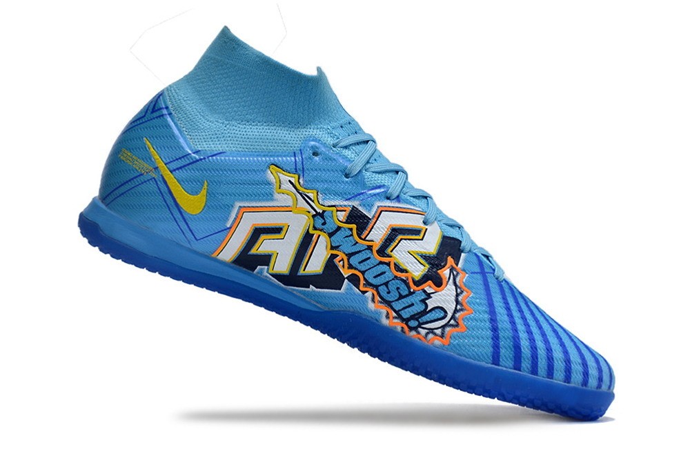 Nike Zoom Mercurial Superfly 9 KM Mbappe Pack Elite IC Indoor - Blue/White