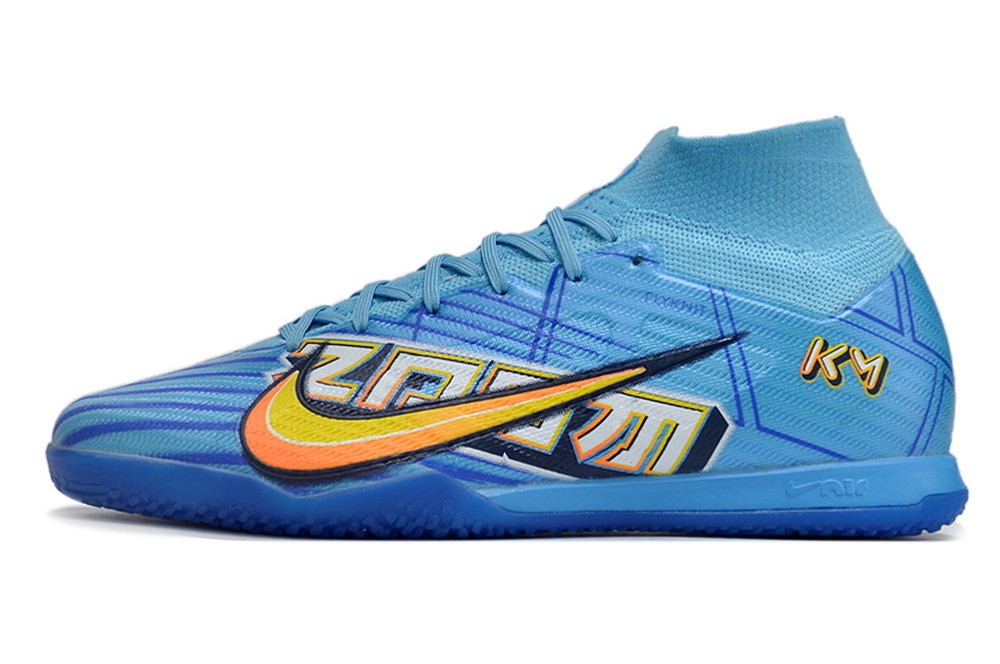 Nike Zoom Mercurial Superfly 9 KM Mbappe Pack Elite IC Indoor - Blue/White