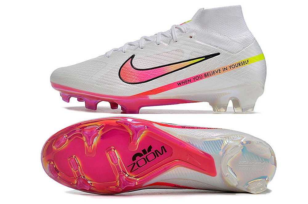 Nike Zoom Mercurial Superfly 9 Marcus Rashford Elite FG  - White/Pink/Red/Yellow