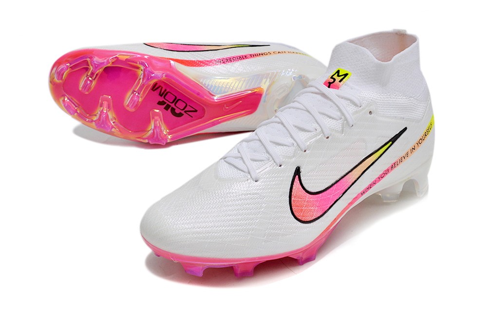 Nike Zoom Mercurial Superfly 9 Marcus Rashford Elite FG  - White/Pink/Red/Yellow
