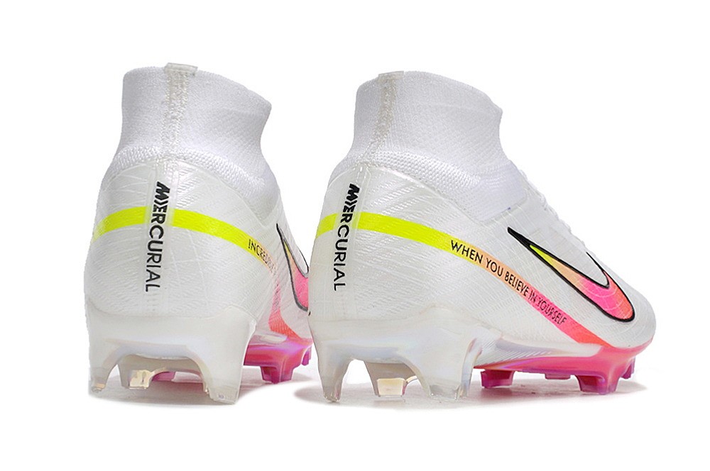Nike Zoom Mercurial Superfly 9 Marcus Rashford Elite FG  - White/Pink/Red/Yellow