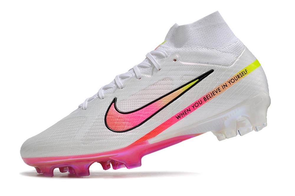 Nike Zoom Mercurial Superfly 9 Marcus Rashford Elite FG  - White/Pink/Red/Yellow