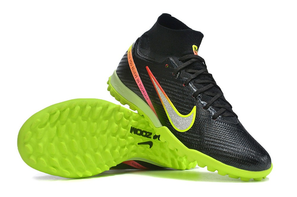 Nike Zoom Mercurial Superfly 9 Rashford Elite TF Turf - Black/Volt/Pink