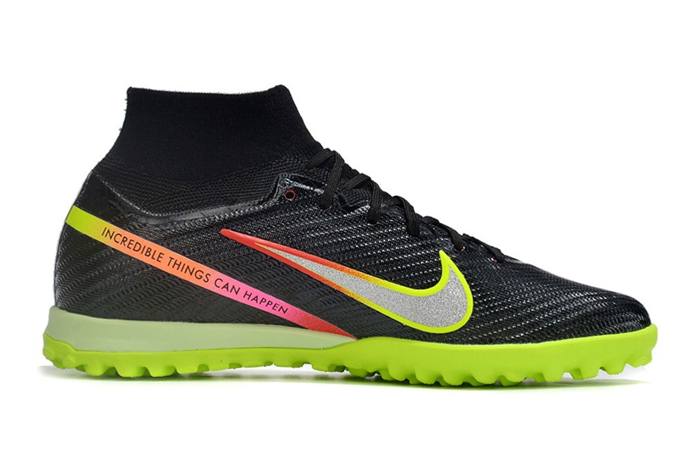 Nike Zoom Mercurial Superfly 9 Rashford Elite TF Turf - Black/Volt/Pink