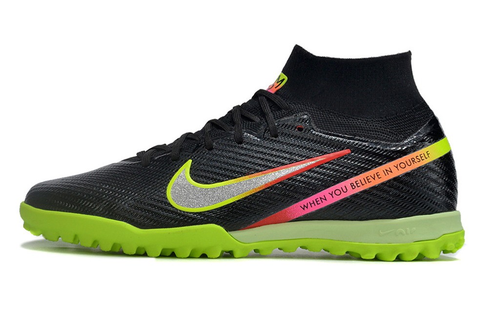 Nike Zoom Mercurial Superfly 9 Rashford Elite TF Turf - Black/Volt/Pink