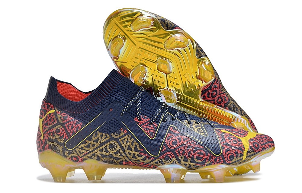 Puma Future Ultimate FG/AG Dream Factory Soccer Cleats - Persian Blue/Fire Orchid/Gold