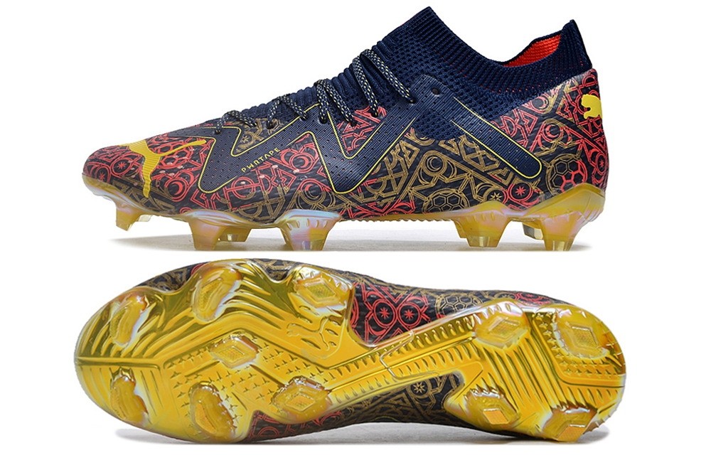 Puma Future Ultimate FG/AG Dream Factory Soccer Cleats - Persian Blue/Fire Orchid/Gold