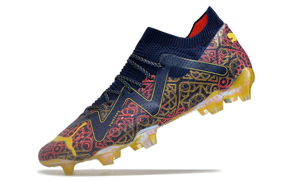 Puma Future Ultimate FG/AG Dream Factory Soccer Cleats - Persian Blue/Fire Orchid/Gold