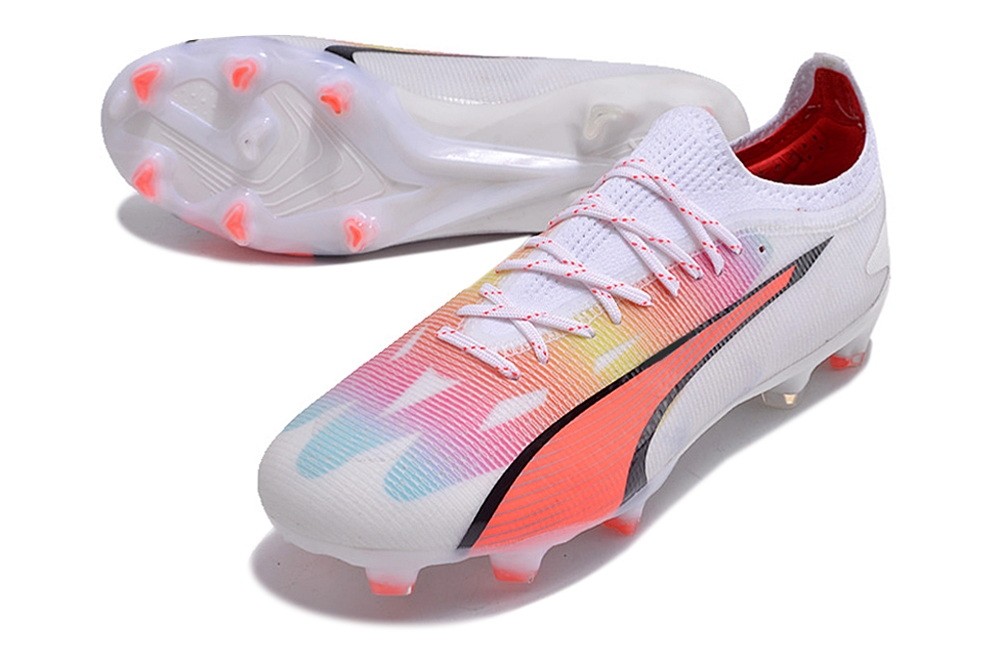 Puma Ultra Ultimate FG/AG Breakthrough Pack - White/Red/Fire Orchid