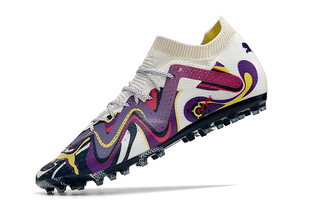 Puma Future Ultimate MG Creativity Pack - White/Violet/Yellow