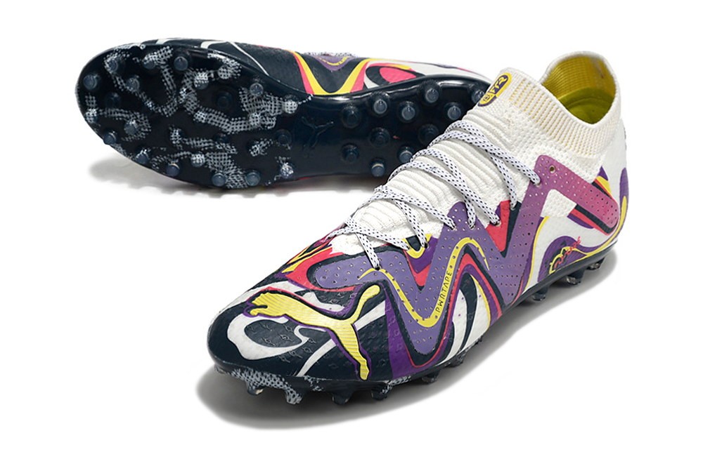 Puma Future Ultimate MG Creativity Pack - White/Violet/Yellow