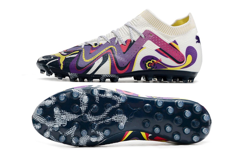 Puma Future Ultimate MG Creativity Pack - White/Violet/Yellow