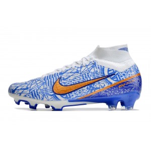 Nike Air Zoom Mercurial Superfly 9 Elite FG CR7 - White/Blue/Gold