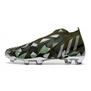Adidas Predator Edge + FG Swarovski Crystals - Focus Olive/Silver Metallic/Magic Lime