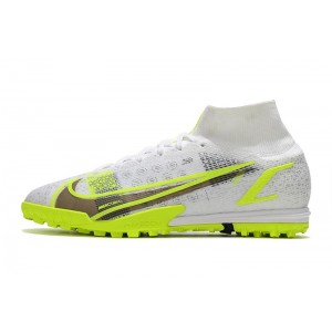 Nike Mercurial Superfly 8 Elite TF - White / Black / Metallic Silver / Volt