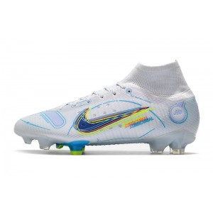Nike Mercurial Superfly 8 Elite FG 'Progress Pack' -  White Grey / Blackened Blue