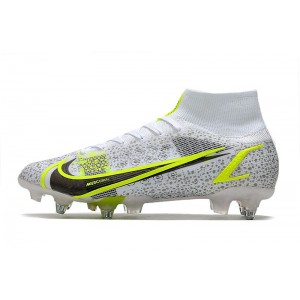Nike Mercurial Superfly 8 Elite SG - White / Black Metallic / Silver Volt