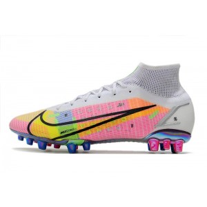 Nike Mercurial Superfly 8 'Dragonfly' Elite AG - White/Metallic Silver/Dark/Raisin