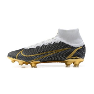 Nike Mercurial Superfly 8 Elite FG - White/Black/Gold
