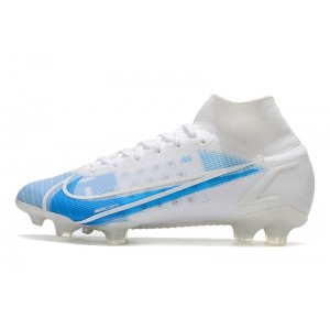 Nike Mercurial Superfly 8 Elite FG - White/Blue
