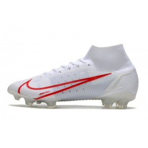 Nike Mercurial Superfly 8 Elite FG - White/Red