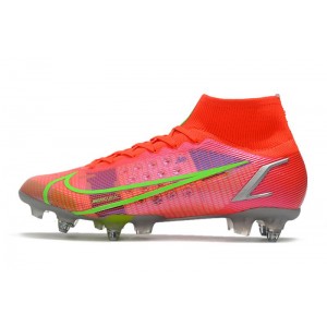 Nike Mercurial Superfly 8 Elite SG - Bright Crimson / Metallic Silver