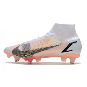 Nike Mercurial Superfly 8 Elite SG - White / Black / Bright Crimson / Pink Blast