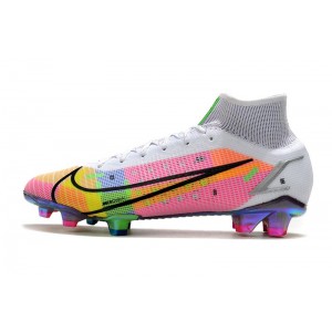 Nike Mercurial Superfly Dragonfly 8 Elite FG - White/Metallic Silver/Dark Raisin