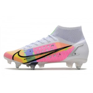 Nike Mercurial Superfly Dragonfly 8 Elite SG - White / Metallic Silver / Dark Raisin