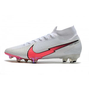Nike Mercurial Superfly 7 Elite FG - White / Flash crimson / Platinum Tint