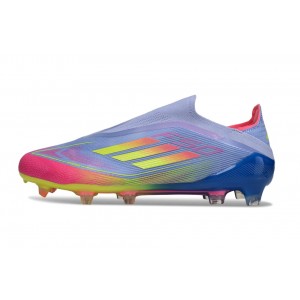 Adidas F50 Celestial Victory Elite Laceless FG - Blue Fusion/Lucid Lemon/Lucid Pink