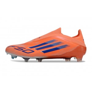 Adidas F50 Coral Blaze Elite Laceless FG - Beam Orange/Lucid Blue