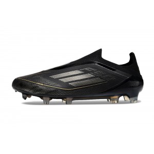 Adidas F50 Dark Spark Elite Laceless FG - Black/Gold/White
