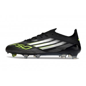 Adidas F50 Elite Tongue FG Electric Stealth Pack - Core Black/Lucid Lemon