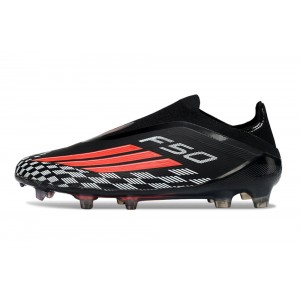 Adidas F50 Immortal DNA Black pack Elite Laceless FG - Black/Lucid Red 