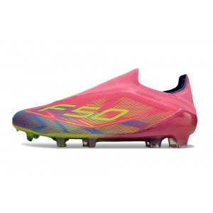 Adidas F50 Mystic Victory Elite Laceless FG - Pink/Lucid Lemon/Blue Fusion