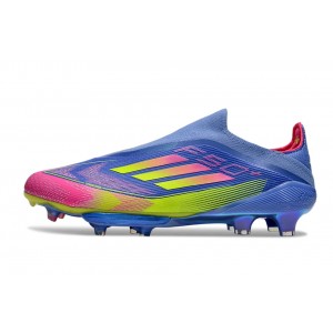 Adidas F50+ Laceless Celestial Victory Pack Elite FG - Blue/Pink/Lucid Lemon