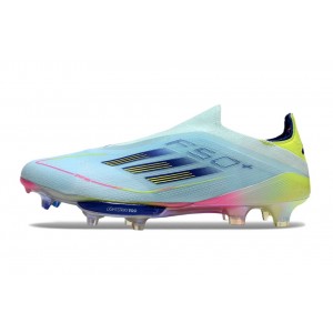 Adidas F50+ Stellar Icon Pack Laceless Elite FG - Almost Blue/Solar Yellow