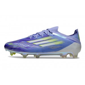 Adidas F50 Sparkfusion Elite Low-cut Laces FG Cleats - Purple/Lucid Lemon