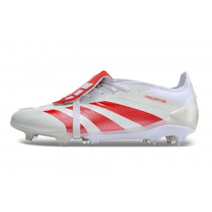 Adidas Predator 24 x TAA Elite Tongue FG Pure Strike - White/Bright Red