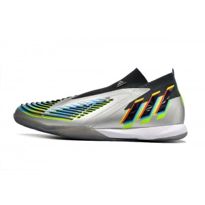 Adidas Predator Edge.1 IC Beyond Fast - Silver Metallic/Core Black/Solar Green