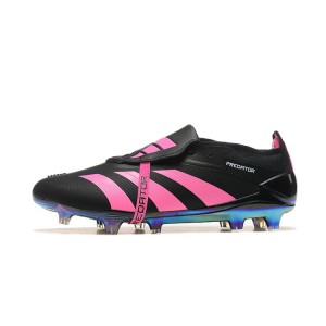 Adidas Predator Elite Foldover Tongue FG Soccer Cleats - Core Black/Pink
