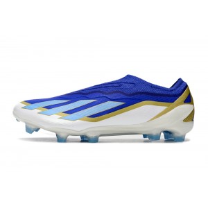 Adidas X Crazyfast.1 Laceless Elite FG Messi Spark Gen10s - Lucid Blue/White