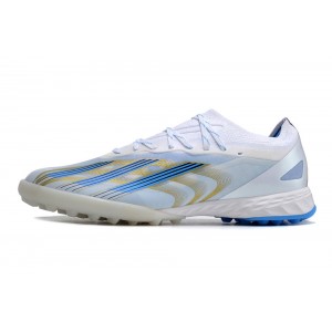 Adidas X CrazyFast.1 Messi TF Turf - Footwear White/Blue/Gold