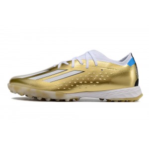 Adidas X Speedportal Messi.1 TF 'Leyenda' - Gold Metallic/White/Pulse Blue