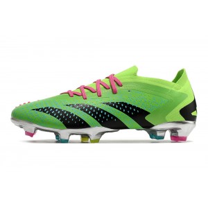 Adidas Predator Accuracy.1 Low FG Soccer Cleats - Green/Black/Pink