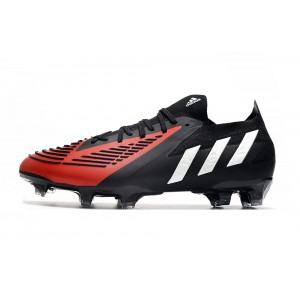 Adidas Predator Edge .1 Low FG Custom - Black/Red/White